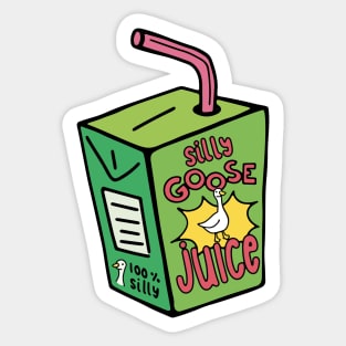 Silly Goose Juice Retro Green Sticker